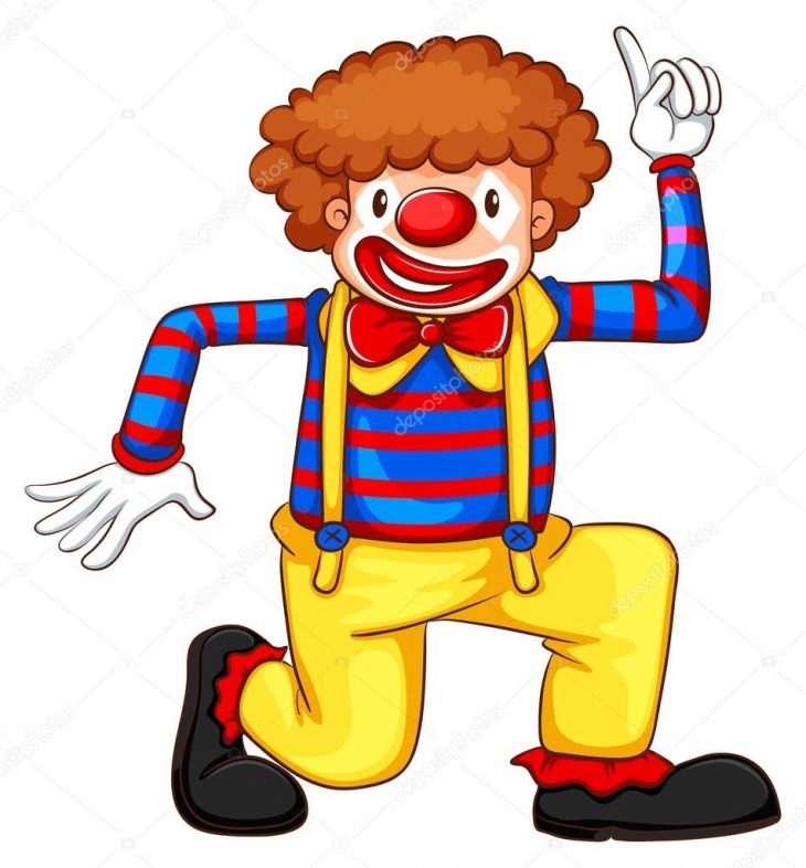 A Coloured Drawing Of A Clown — Stock Vector © Blueringmedia pour Dessin De Clown En Couleur