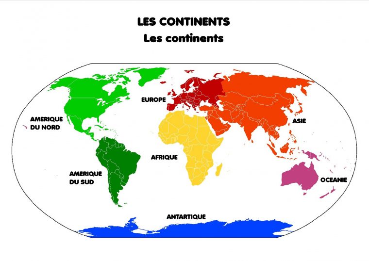 A La Découverte Du Monde [Activités Du Mercredi À Imprimer] encequiconcerne Carte Du Monde Avec Continent