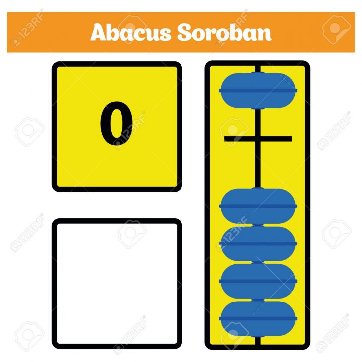 Abacus Soroban Enfants Apprendre Les Chiffres Avec Abaque, Feuille De  Calcul Mathématique Pour Enfants Vector Illustration. serapportantà Chiffre Pour Enfant