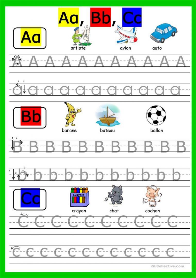 Abc Alphabet – Français Fle Fiches Pedagogiques pour Exercice Sur L Alphabet