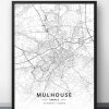 Acheter Poster Carte De Mulhouse En 2020 | Poster, Cartes De dedans Acheter Carte De France
