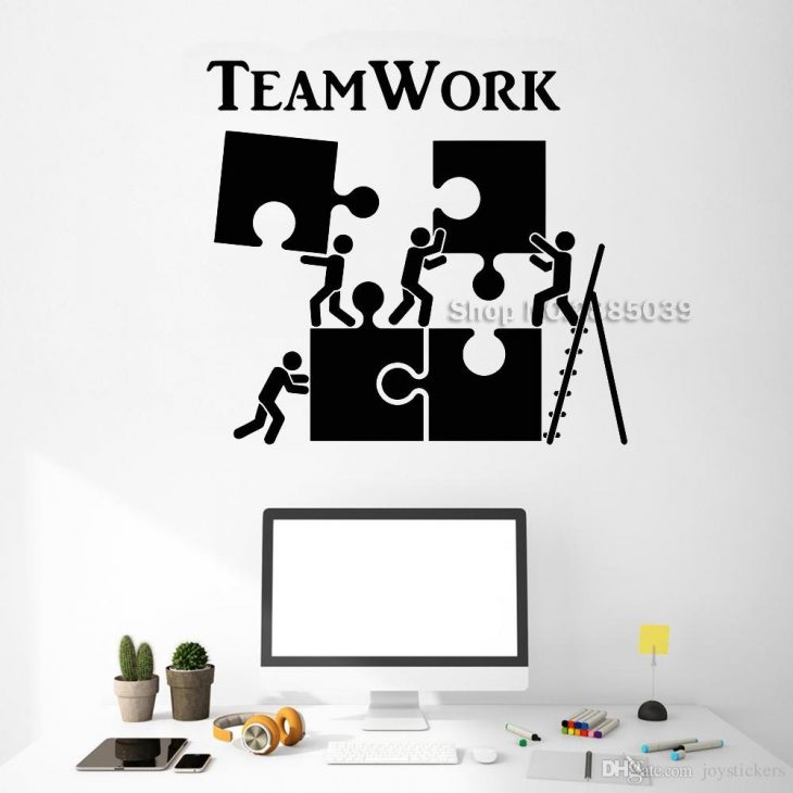 Acheter Vinyle Decal Sticker Teamwork Motivation Décor Pour Employé De  Bureau Puzzle Stickers Muraux Moderne Intérieur Art Décoration Murale  Chaude De intérieur Puzzle En Ligne Facile