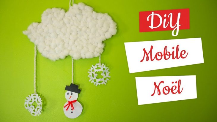 Activité Manuelle Hiver : Mobile Bonhomme De Neige – Partenariat  Familysphère intérieur Activité Maternelle Hiver