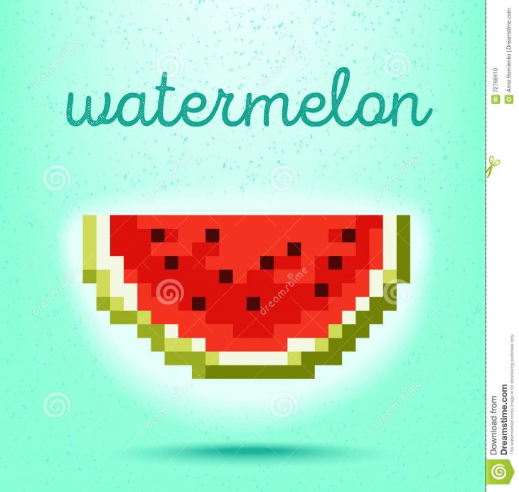 Affiche De Style De Pixel-Art Avec Le Fruit De Fraise Sur Le serapportantà Pixel Art Fraise