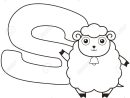 Alphabet À Colorier Pour Enfants, S Avec Des Moutons. tout Mouton À Colorier