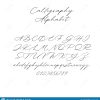 Alphabet De Calligraphie De Vecteur Lettres Exclusives tout Modele Calligraphie Alphabet Gratuit