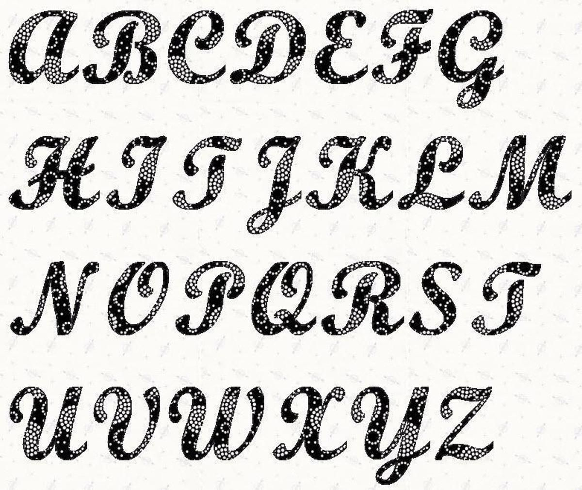 Free Printable Script Letter Stencils
