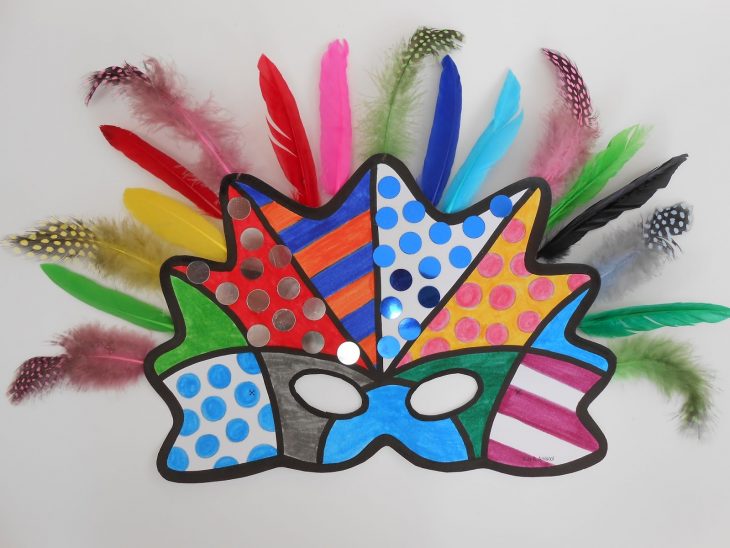 Amiscol: Masque De Carnaval Comme Romero Britto pour Masque Maternelle