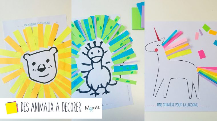 Animaux À Décorer – Momes encequiconcerne Atelier Découpage Maternelle