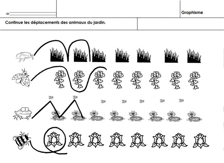 Animaux Du Jardin, Graphisme – École Maternelle Gellow avec Graphisme Les Vagues Moyenne Section