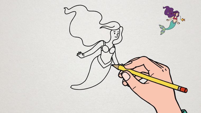 Apprendre À Dessiner La Petite Sirène | Tutoriel Ariel dedans Coloriage Princesse Sirene