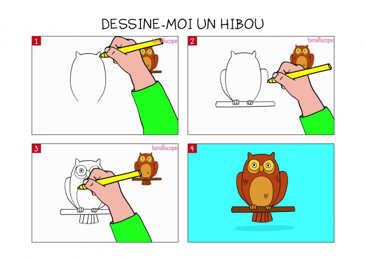 Apprendre À Dessiner Un Hibou En 3 Étapes pour Apprendre A Dessiner Des Animaux Facilement Et Gratuitement