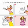 Apprendre À Dessiner Une Princesse En 3 Étapes intérieur J Apprend À Dessiner