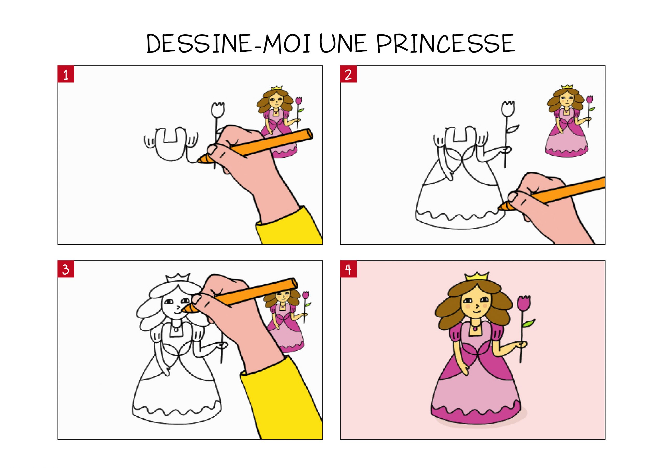 Apprendre À Dessiner Une Princesse En 3 Étapes intérieur J Apprend À Dessiner