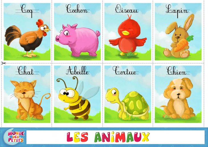 Apprendre-Animaux-Francais (3508×2480) | Animaux Anglais serapportantà Jeux De Fille Gratuit D Animaux