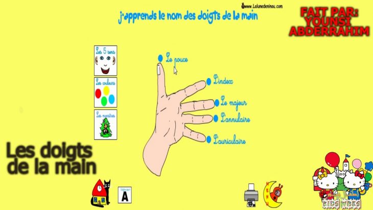 Apprendre Les Noms Des Doigts De La Main En Français à Le Nom Des Doigts De La Main