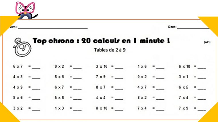 Archives Des Calcul Mental – Charivari À L'école destiné Travaille Ce2 A Imprimer