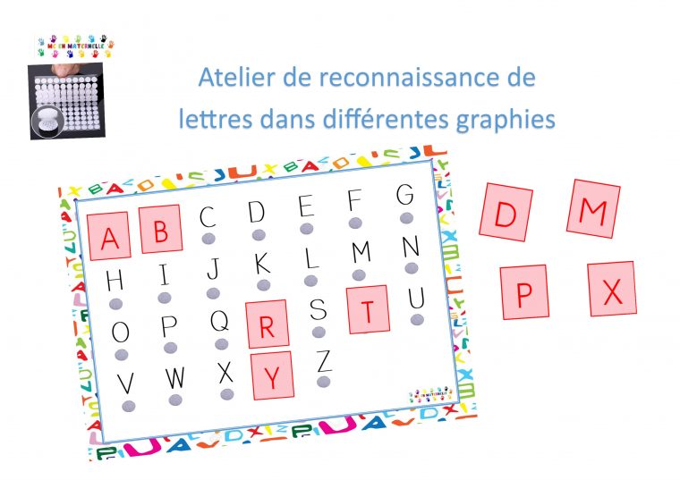 Ateliers De Reconnaissance Des Lettres Dans Différentes avec Apprendre Les Lettres Maternelle