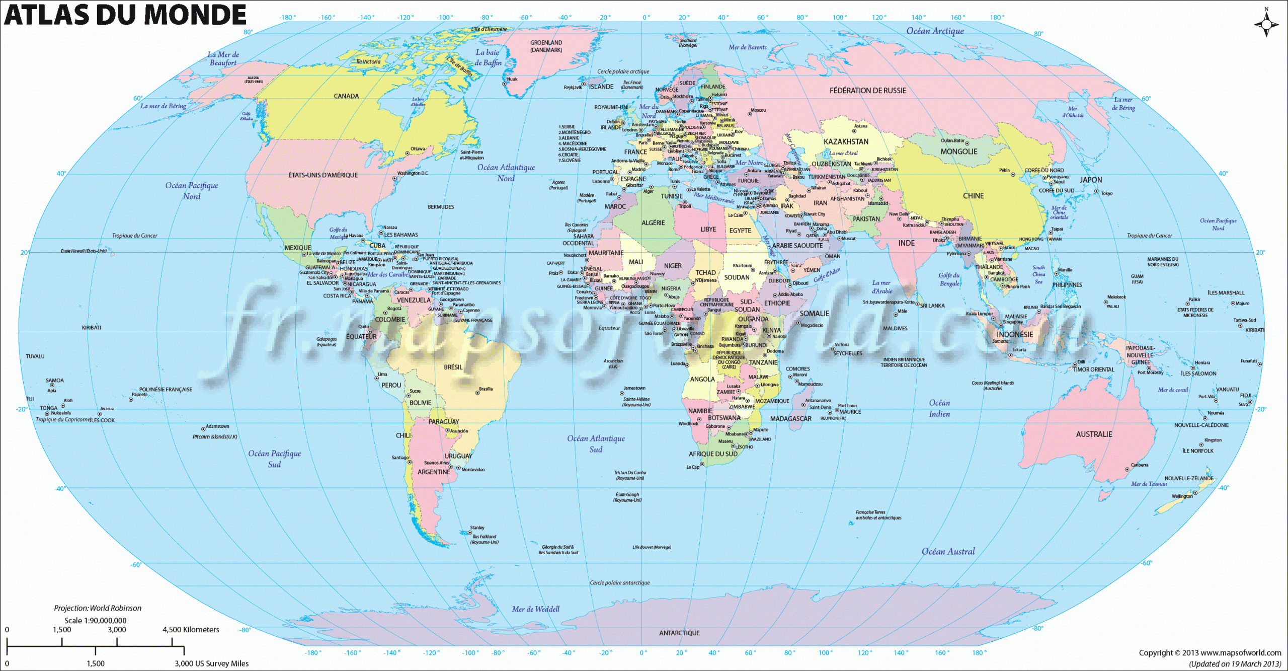 Atlas Of World encequiconcerne Carte Du Monde En Ligne 