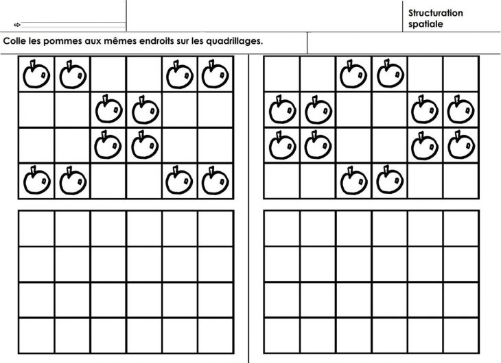 Automne, Repérage Sur Quadrillage – École Maternelle Gellow tout Quadrillage Moyenne Section