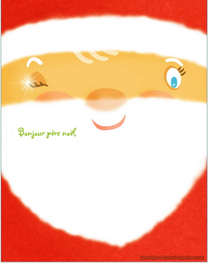 Beau Papier À Lettre Pere Noel Tete A Modeler serapportantà Papier À Lettre Père Noel À Imprimer Gratuitement