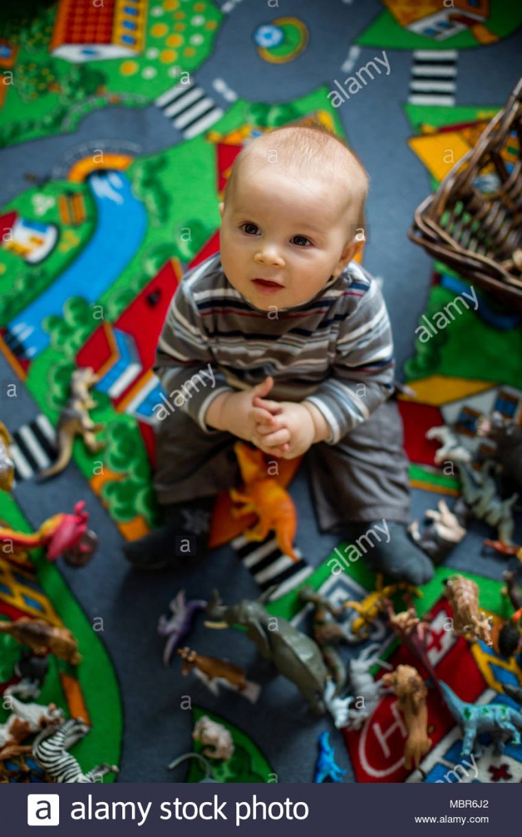 Beau Petit Bébé Garçon Enfant, Smiling At Camera, Les encequiconcerne Jeux De Bébé Garçon