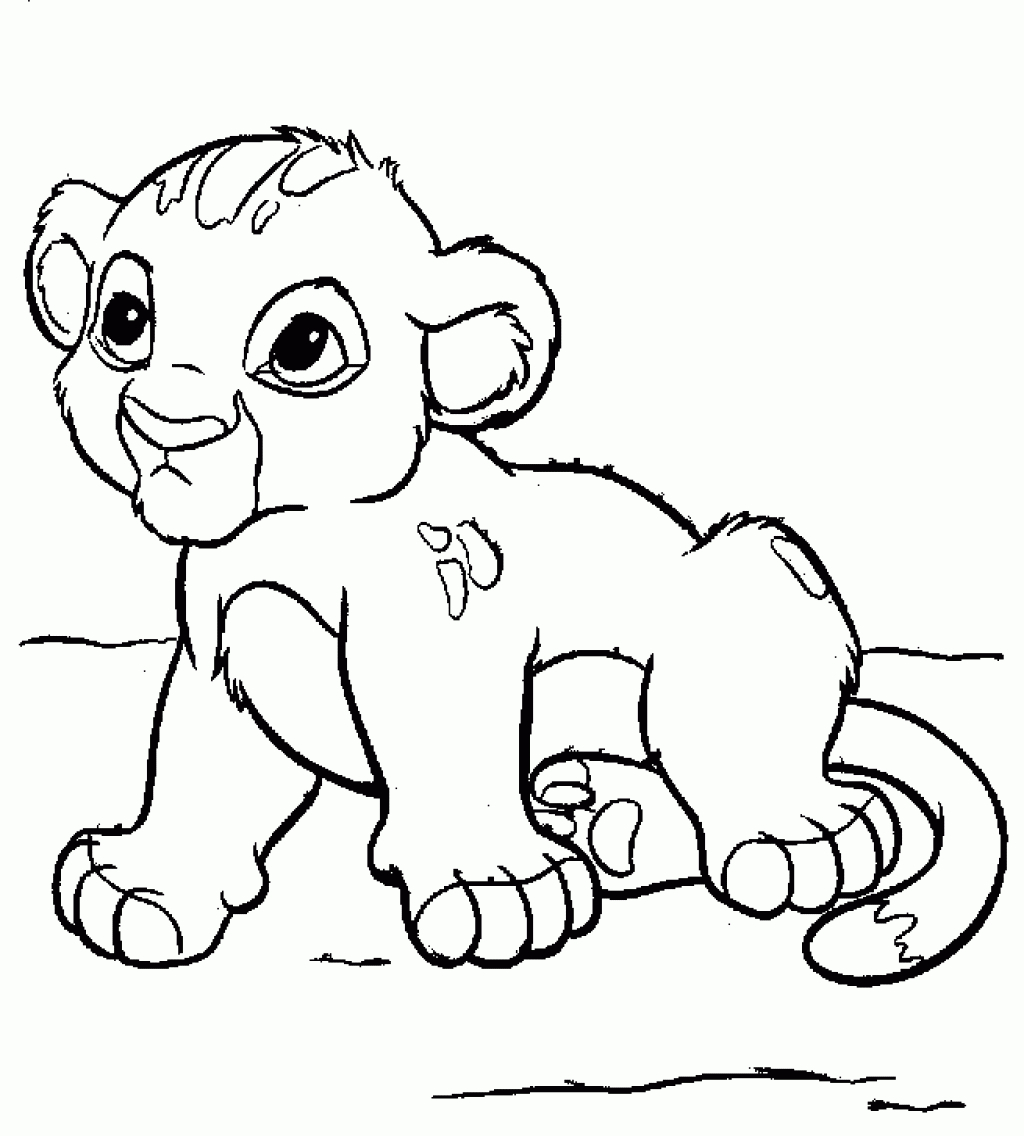 Bébé Simba - Coloriage Le Roi Lion - Coloriages Pour Enfants avec Coloriage Bébé Tigre