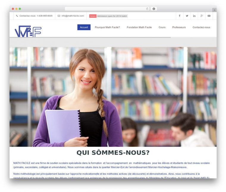 Best WordPress Template My University By Skat – Math-Facile concernant Mathématiques Facile