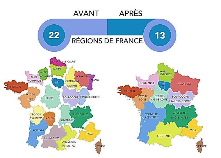 Bien Sûr! concernant Les 22 Régions De France Métropolitaine