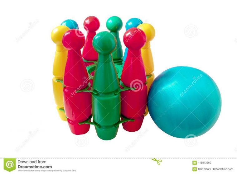 Bille Et Broches De Bowling Sur Le Fond Blanc Jeu Pour L encequiconcerne Jeu Bowling Enfant