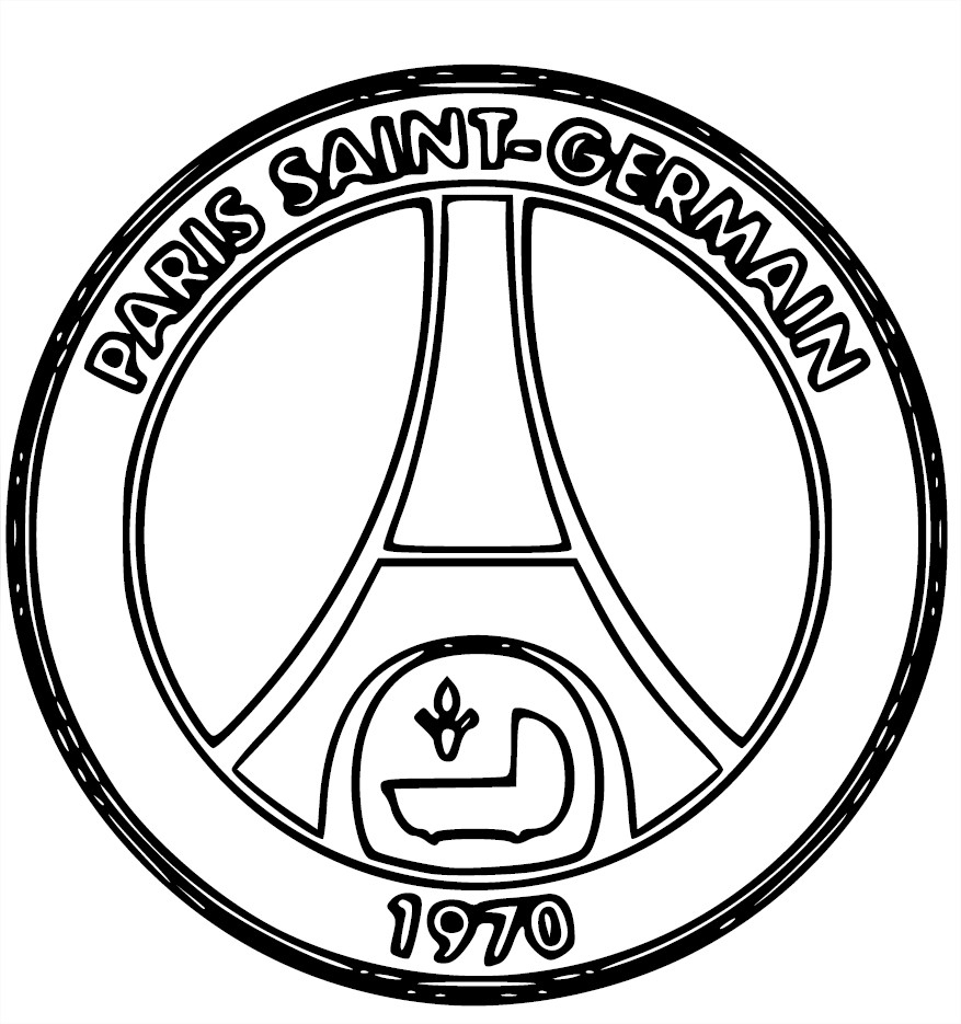 Blason Psg : Coloriage Psg (Paris Saint-Germain) À Imprimer à Coloriage De Foot En Ligne 