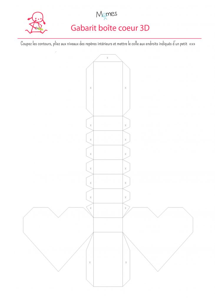 Boite Coeur 3D À Imprimer – Momes tout Coeur A Imprimer Et Decouper