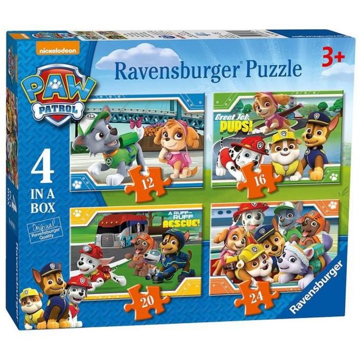 Boîtes De 4 Puzzles Pat Patrouille Paw Patrol 3 + 3 Ans Et Plus encequiconcerne Puzzle Fille 3 Ans