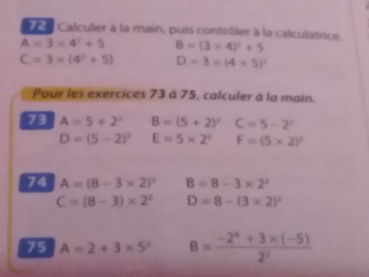 Bonjoir,j'ai 2 Exercices De Maths À Faire Mais Je Comprends encequiconcerne Exercice De Math Sur Les Puissances