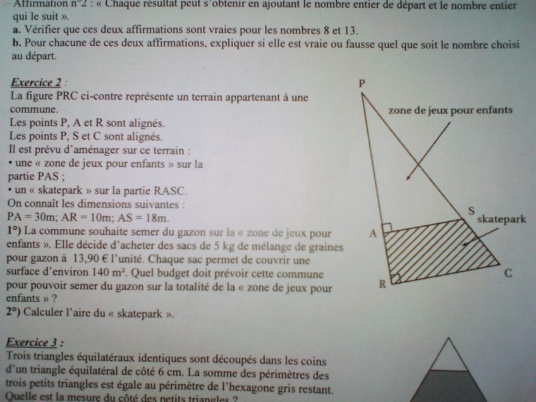 Bonjour Je Suis En Classe De 3Eme Et Je Galère Avec Les serapportantà Jeux De Exercice De Maths