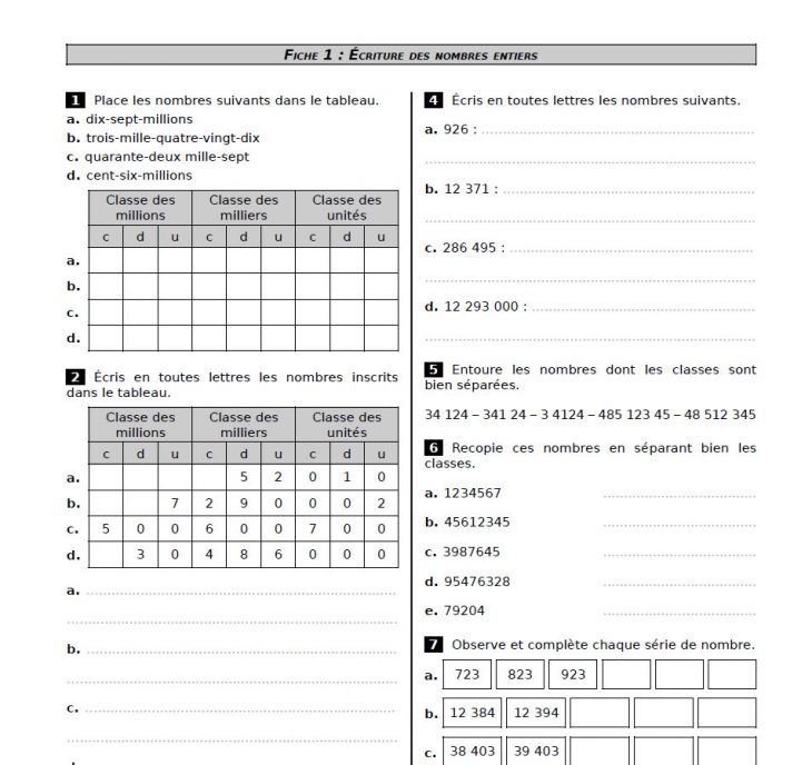 Cahier Sesamath Cm2 | pour Exercice Gratuit Cm2