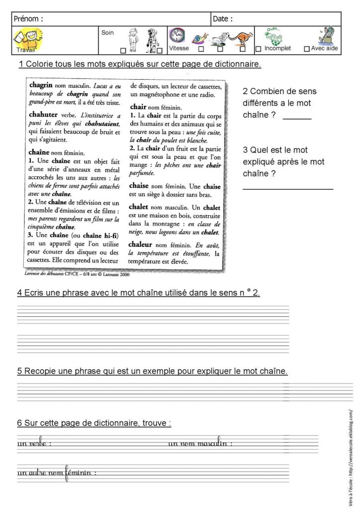 Calaméo – Exercice Dictionnaire Définition serapportantà Aide Pour 4 Images Un Mot