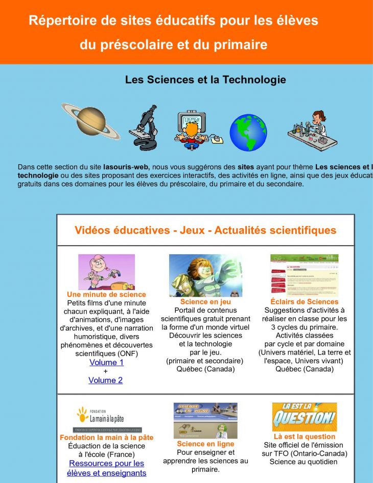 Calaméo – Répertoire De Sites Éducatifs Pour Les Élèves destiné Jeux Interactifs Primaire