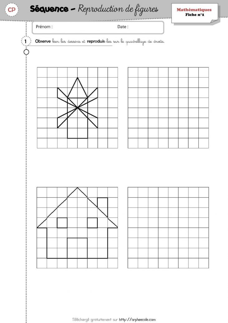 Calaméo – Reproduction De Figures – Exercices encequiconcerne Reproduire Un Dessin Sur Quadrillage Cp