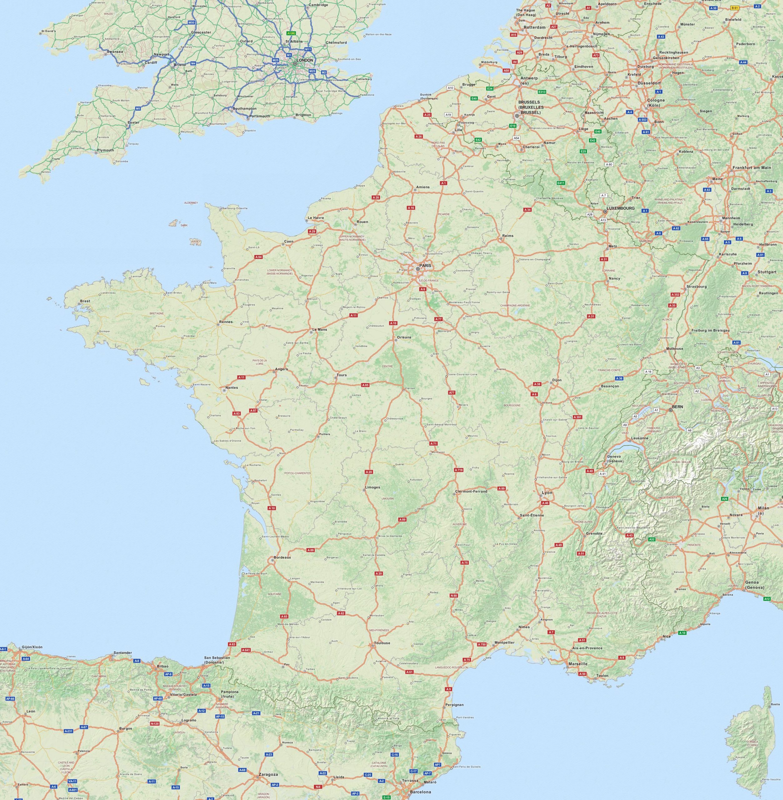 Calcul D&amp;#039;itineraire Routier - Carte Routière De France tout Carte Routiere France Gratuite 