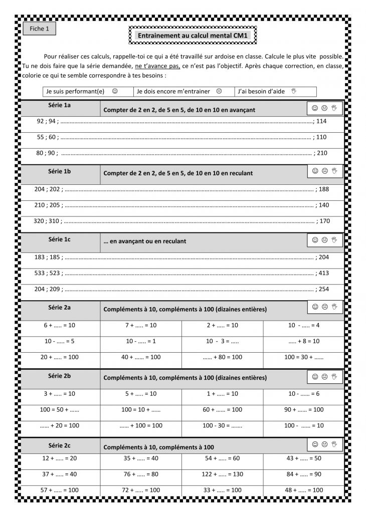 Calcul Mental Ce2/cm1 – Tous Mes Classeurs tout Exercices Maths Ce2 À Imprimer