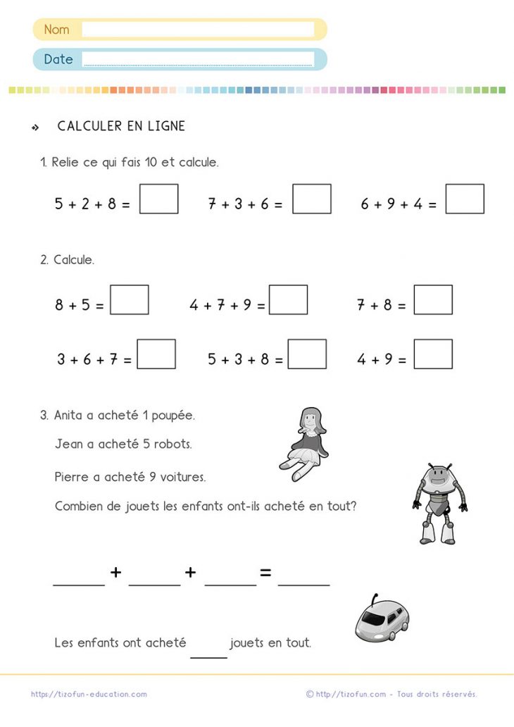 Calculs Maths Cp Ce1 | Additions Soustractions Problèmes Cp Ce1 destiné Exercice Problème Ce1