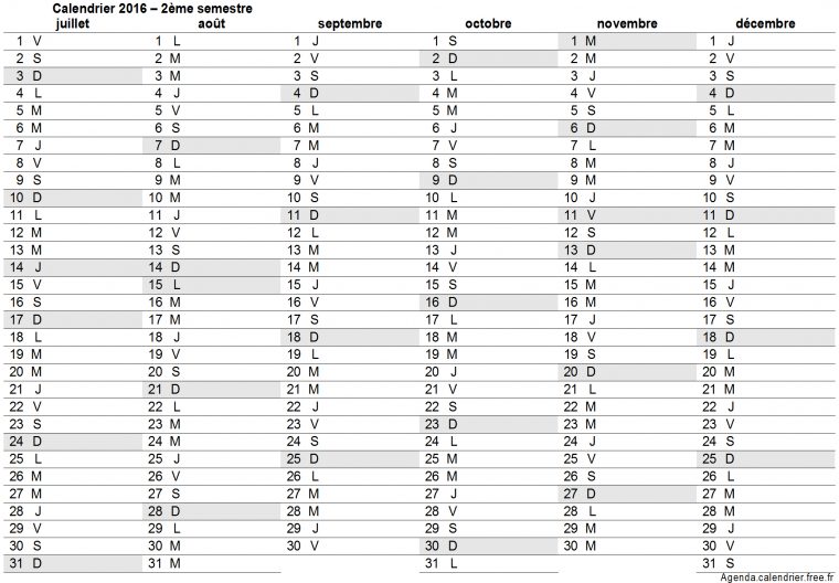 Calendrier 2016 Excel Vierge Avec Jours Fériés À Imprimer destiné Agenda 2018 À Imprimer Gratuit