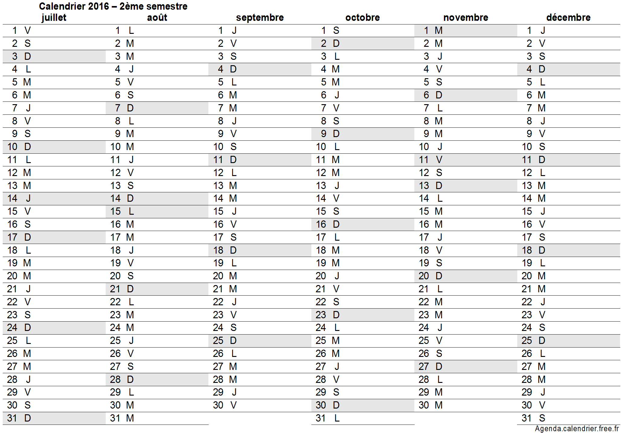 Calendrier 2016 Excel Vierge Avec Jours Fériés À Imprimer destiné Agenda 2018 À Imprimer Gratuit