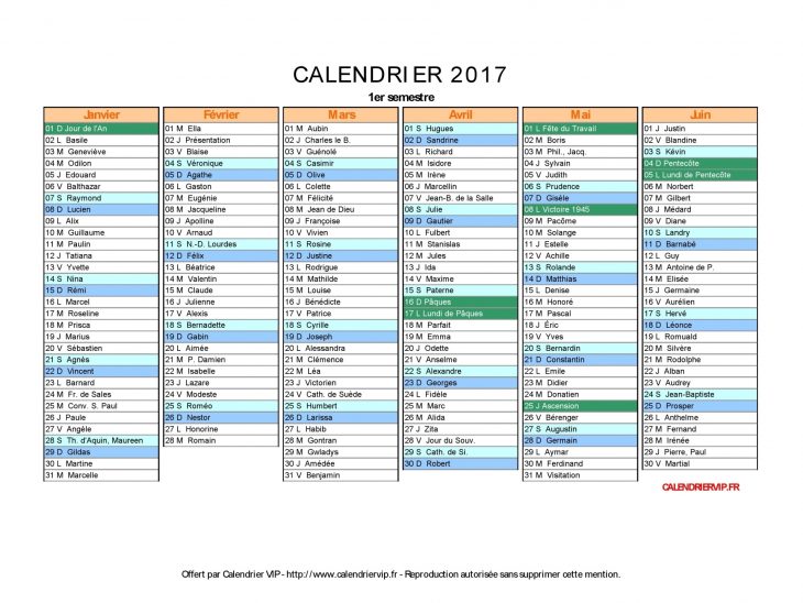 Calendrier 2017 À Imprimer Gratuit En Pdf Et Excel serapportantà Imprimer Un Calendrier 2017