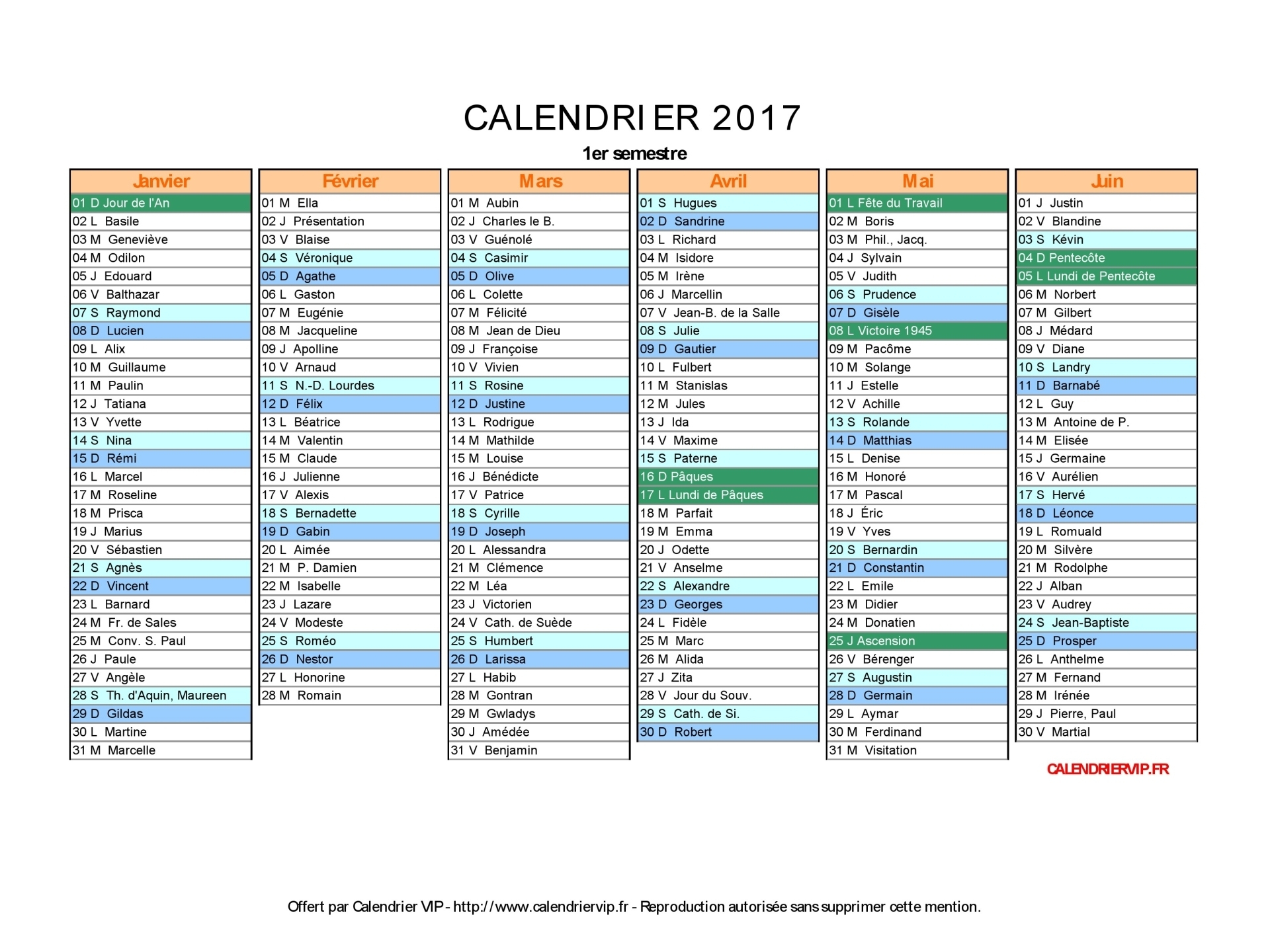 Calendrier 2017 À Imprimer Gratuit En Pdf Et Excel serapportantà Imprimer Un Calendrier 2017