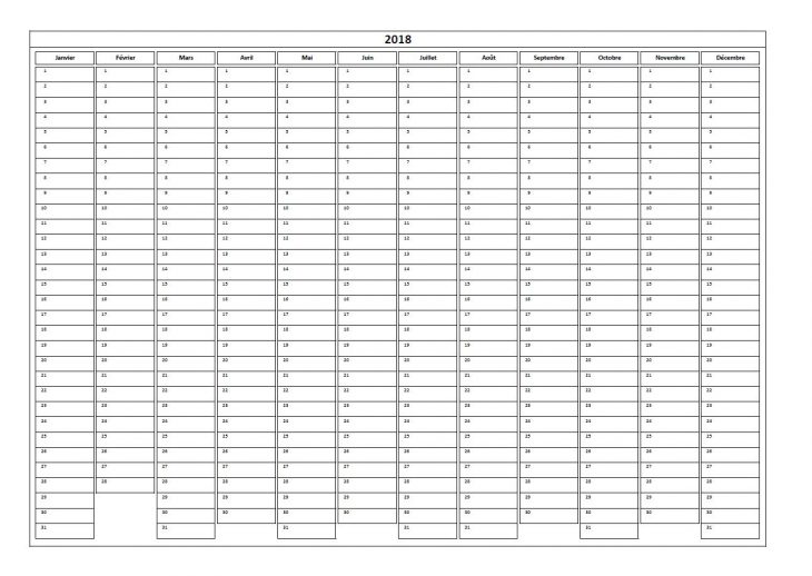 Calendrier 2018 Excel Modifiable Et Gratuit | Excel-Malin serapportantà Calendrier 2018 À Télécharger Gratuit