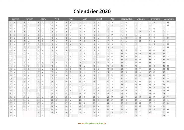 Calendrier 2020 À Imprimer Gratuit à Calendrier 2018 À Télécharger Gratuit