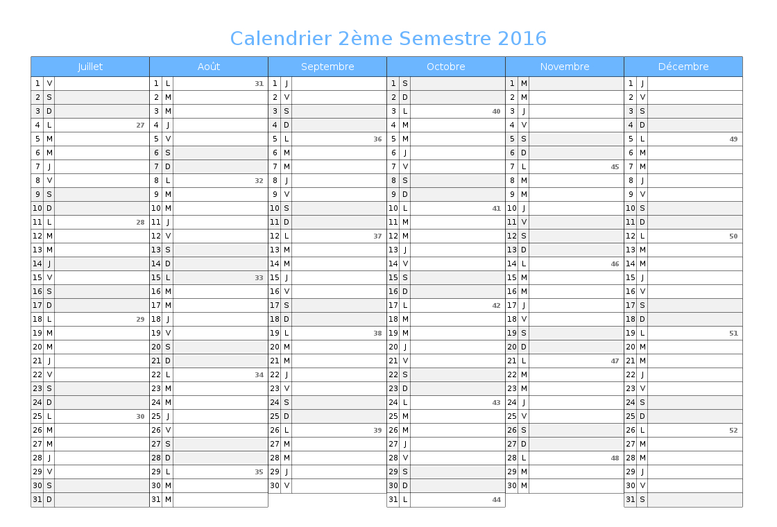 Calendrier 2020 Gratuit À Personnaliser Et À Imprimer destiné Calendrier De La Semaine À Imprimer 