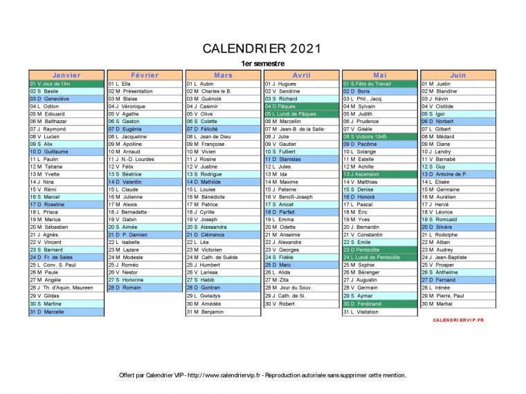 Calendrier 2021 À Imprimer Gratuit En Pdf Et Excel destiné Calendrier De La Semaine À Imprimer